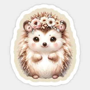 Funny Baby Porcupine Boho Babies A Watercolor Celebration Sticker